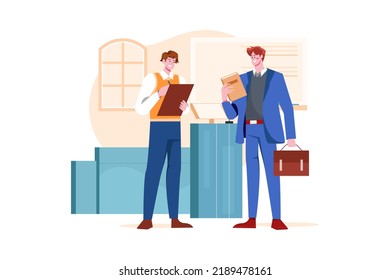 Assistant professor Illustration concept on white background