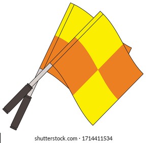 Assistant referee flag / vector illustration