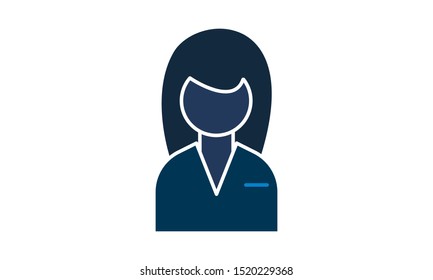
Assistant vector icon. Illustration isolated for graphic and web design.