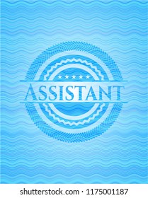 Assistant water wave representation style badge.