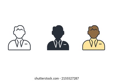 Assistantce icons  symbol vector elements for infographic web