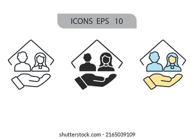 Assisted Living Icons  Symbol Vector Elements For Infographic Web