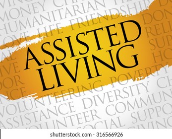 Assisted Living word cloud concept