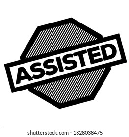 assisted stamp on white