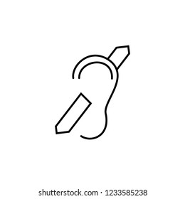 assistive listening system sign icon. Element of navigation sign icon. Thin line icon for website design and development, app development. Premium icon