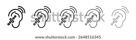 Assistive listening systems icon filled flat sign concept for web design.