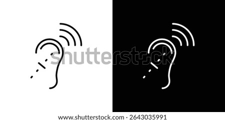Assistive listening systems icon Flat style logo vector. perfect for UI designs