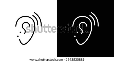Assistive listening systems icon. Graphic Design vector icon. Ui Ux Icons
