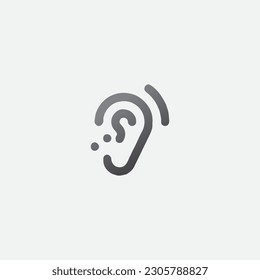 Sistemas de escucha asistida Forma editable del vector de iconos