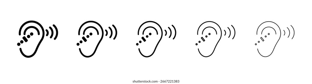 Assistive listening systems icon vector collection. EPS 10