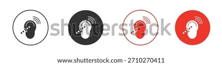 Assistive listening systems icon. web vector design