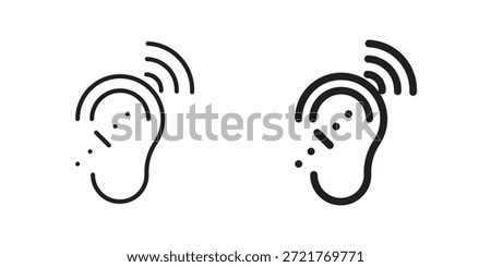 Assistive listening systems icon for your website design, logo, app, UI. EPS10