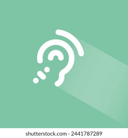 Assistive Listening Systems Symbol. deafness line icon, outline vector logo illustration, linear pictogram isolated on white