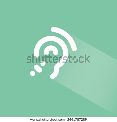 Assistive Listening Systems Symbol. deafness line icon, outline vector logo illustration, linear pictogram isolated on white