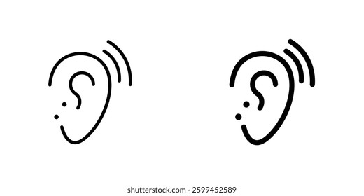 Assistive listening systemsicons for ui. vector illustration