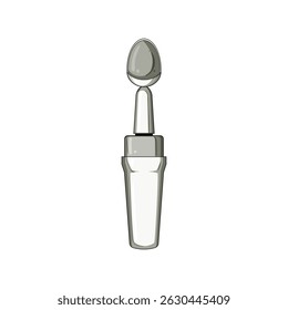 assistive smart spoon cartoon. device ergonomic, adaptive electronic, sensor intelligent assistive smart spoon sign. isolated symbol vector illustration