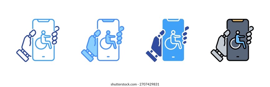 Symbol für unterstützende Technologie, Symbolsatz für mehrere Stile