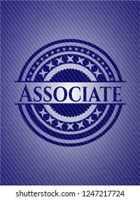 Associate badge with denim texture