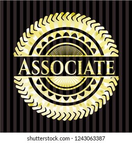 Associate gold badge or emblem
