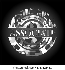 Associate on grey camo pattern