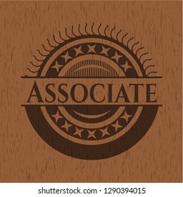 Associate realistic wood emblem