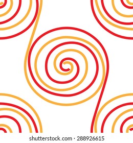 Associated spiral on white background
