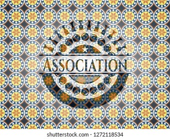 Association arabesque emblem background. arabic decoration.