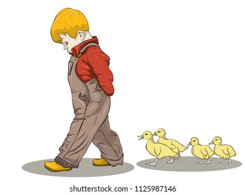 Association of children and ducks