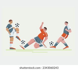 **Association football, more commonly known as football or soccer, is a team sport played between two teams of 11 players each, who primarily use their feet to propel a ball around a rectangular field