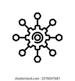 Association icon vector stock illustration