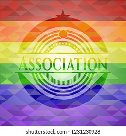 Association lgbt colors emblem 