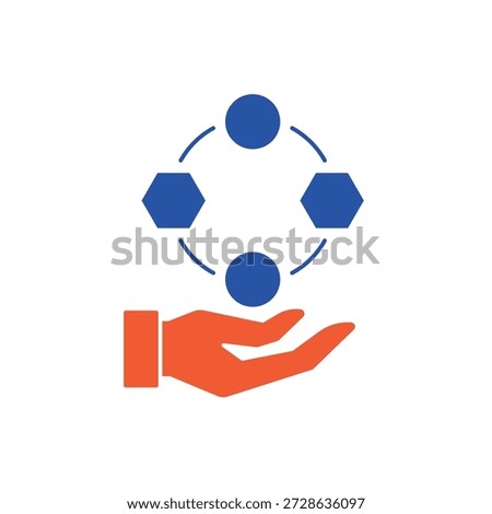 Association network and molecules hand outline editable stroke line drawing eps.