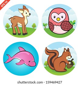 Assorted Animal cliparts (VECTOR)