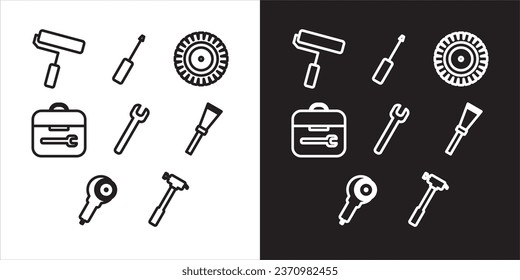 assorted architecture and construction line icons sets
