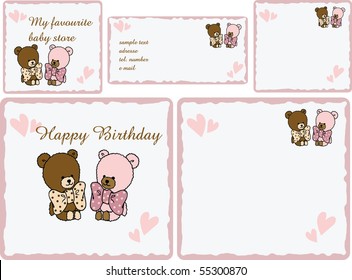 Assorted Baby Cards Set