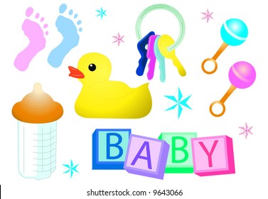 Assorted baby items