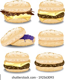 Assorted biscuit sandwiches