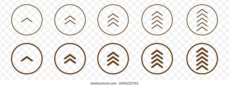 Assorted Black Arrow Icon Set with Swipe Up and Directional Concepts for Web and Mobile Applications. Vector illustration. Eps 10.