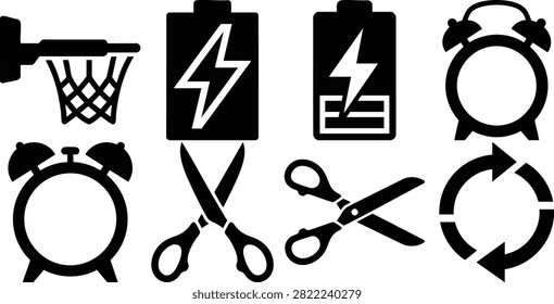 Assorted black of tools and timepieces