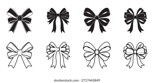 presente de fita sorted Black and White Bow Designs