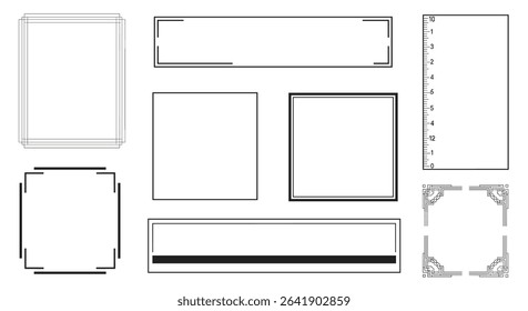 Assorted Blank Border Frames Designs Shapes and Decorative Elements Template
