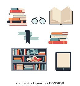 Assorted books and reading related items
