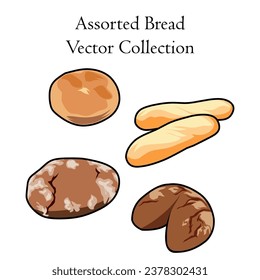 Assorted Bread Vector Style Collection