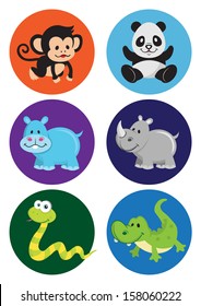 Assorted Cartoon Wild Animals 2 (VECTOR)