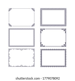 Assorted Certificate Frame Design Set Professional Stock Vector