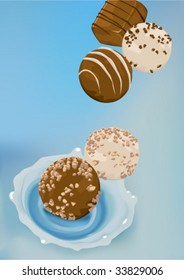 assorted chocolate truffle candies
