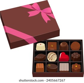 Assorted chocolate Valentine image illustration