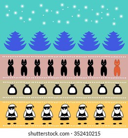 Assorted Christmas icons doodle vector