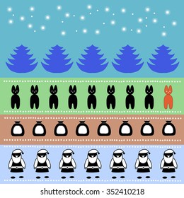 Assorted Christmas icons doodle vector