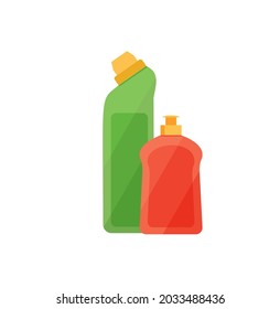 Assorted cleaning items set. Cleaning accessories flat style. Eps 10